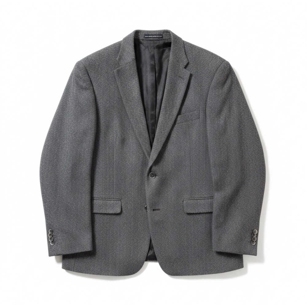 Tommy‎ Hilfiger Mens Charcoal Gray Herringbone Wool Blend Blazer Sport Coat 42R